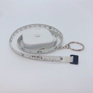 Mini Suqare Retractable Keychain Measure Tape