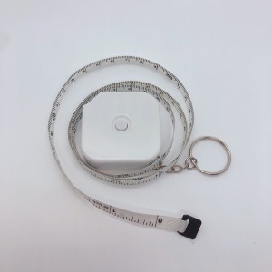 Mini Suqare Retractable Keychain Measure Tape