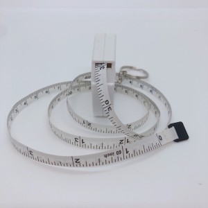 Mini Suqare Retractable Keychain Measure Tape