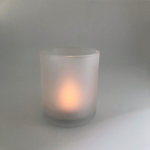 Frosting Class Tea Light Candle Jar