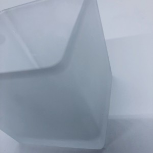 Square Frosted Glass Candle Holders