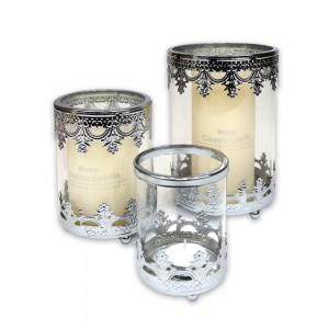 Elegant Retro Style Lace Design Tea Light Candle Holders