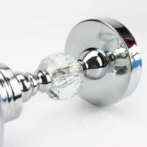 Glass 1 Crystal Ball Cylinder Candlesticks with Metal